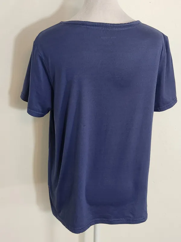 Life is Good Navy Graphic Short Sleeve Sleep Tee Size Small - Image 3