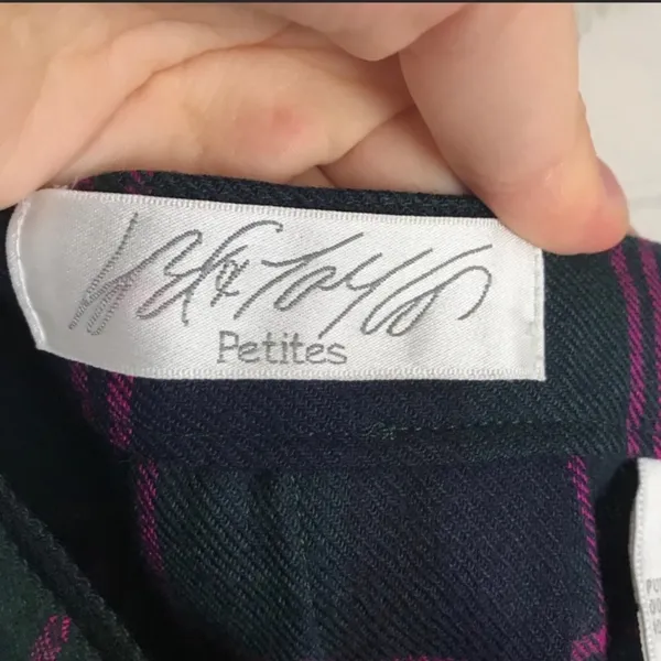 Lord & Taylor Vintage Tartan Plaid Wool Holiday Skirt Size 14P - Image 9