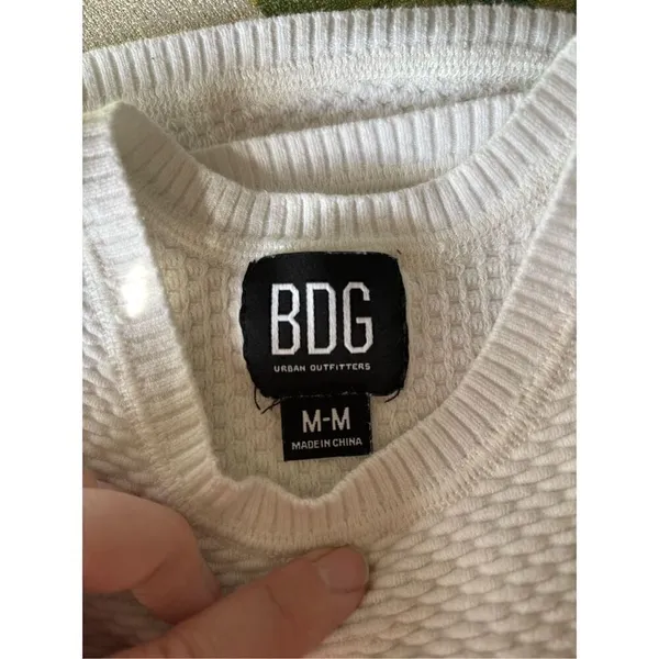 BDG Urban Outfitters Waffle Knit Sleeveless Crop Top Size M White - Image 2