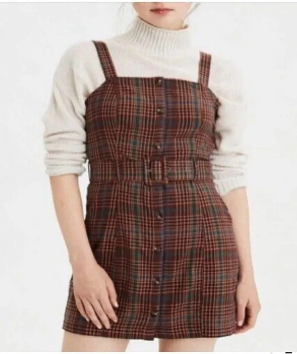AE Plaid Button Down Dress - Image 2