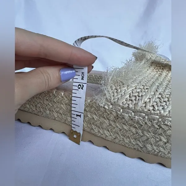 Matisse Seashell Cream Raffia Platform Slides 9 Tan - Image 9