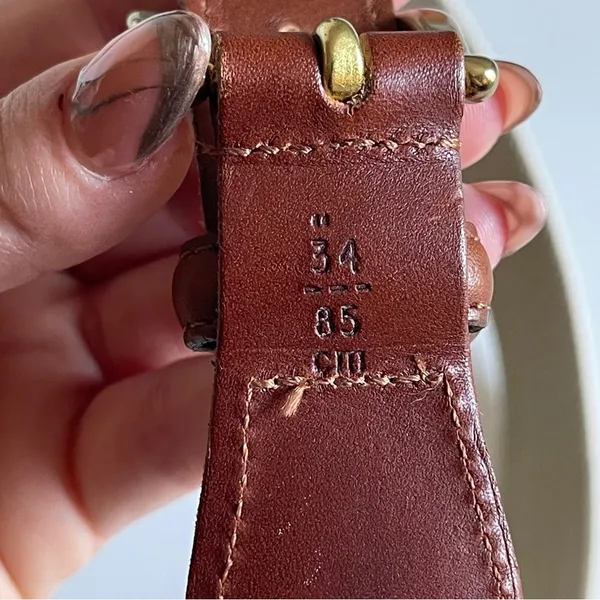 Coach Vintage 34" #3880 Canvas Leather Belt - Image 6