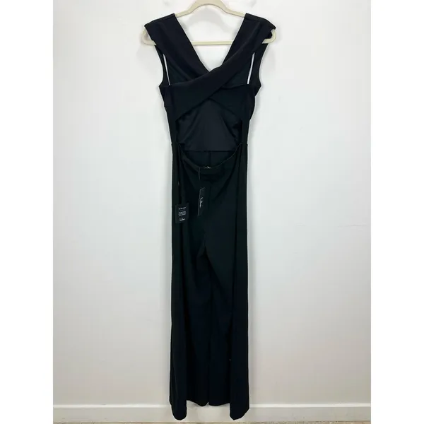 Lulus Thinking Out Loud Black Backless Jumpsuit Formal Cocktail Party Medium NWT - Image 8