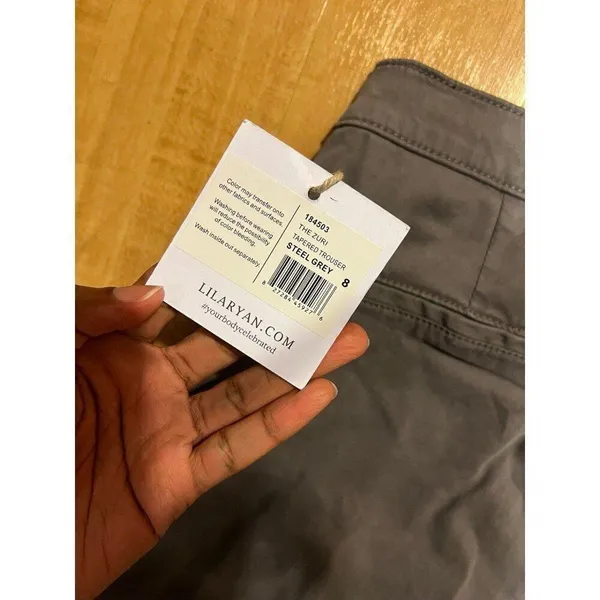 Lila Ryan NWT Size 8 Medium Women Steel Grey Zuri Tapered Trouser Pants - Image 9