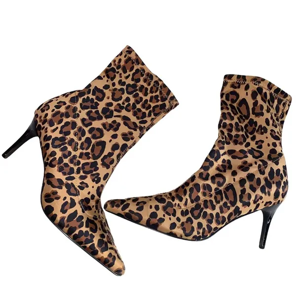 Mix‎ No. 6 Cadaoria Leopard Print Ankle Boots Size 8 - Image 4