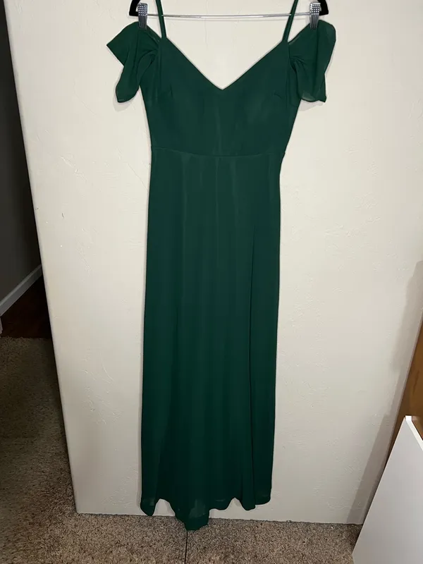 Birdy Grey Devin Chiffon Emerald Green Maxi‎ Dress - Image 3