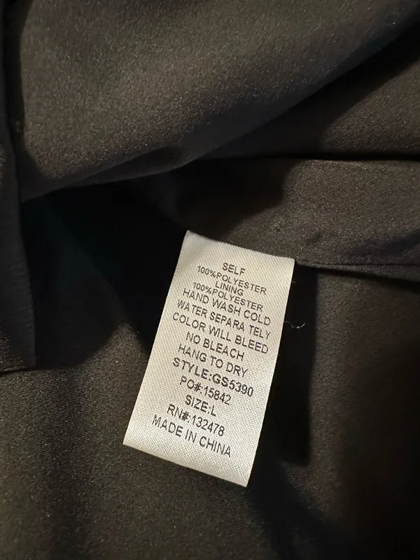 Glam Black satin mini skirt - Image 3