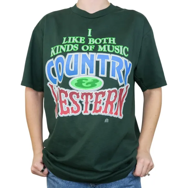 Vintage 90s LSJ Sportswear Country Western Music Shirt - Image 2