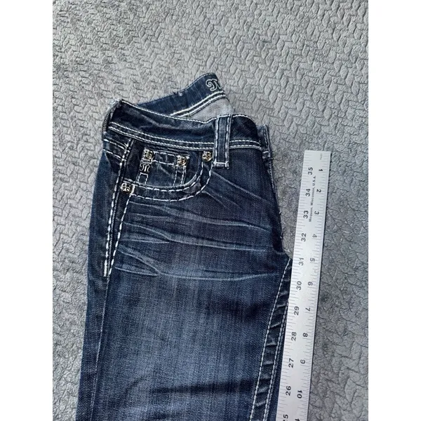 Miss Me Women's Skinny Blue Denim Low Rise Medium Wash Size 26‎ - Image 11