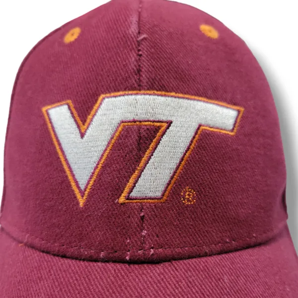 Signatures Apparel Virginia Tech Hokies Hat OSFM - Unisex Strap Back Cap Embroidered - Image 2