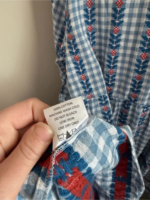 Mud Pie Blue and White Gingham Eliza Yarn Dye Dress - Image 11