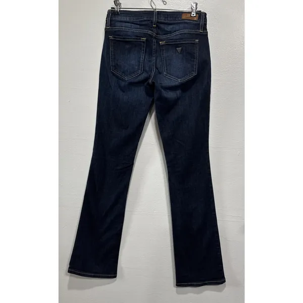 Guess Jeans Womens 26 Boot Low Rise Dark Wash Denim Pants Ranch Casual Cowgirl - Image 2