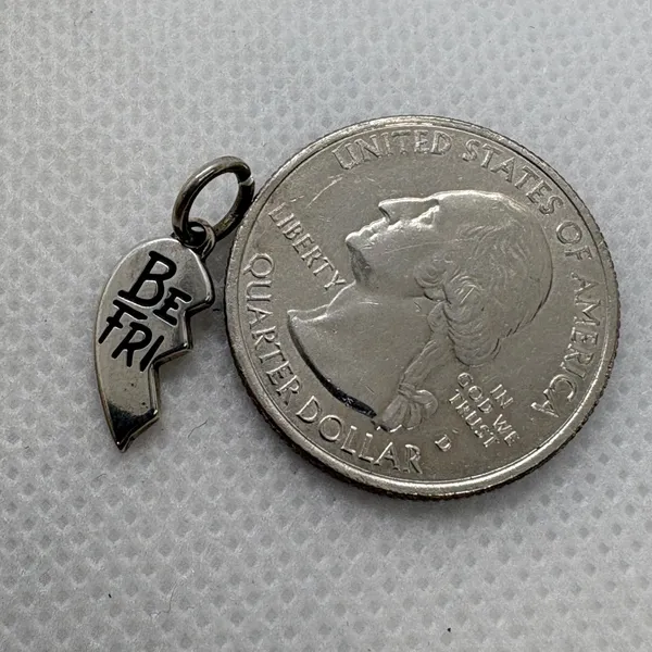 James Avery Sterling Silver Best Friends Heart Charm Half BE FRI 0.82g - Image 4