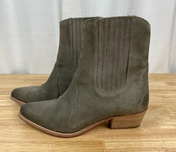 Free People Beige Gray New Frontier Chelsea Western Cowboy Boots Sz.39(US 8.5) - Image 6