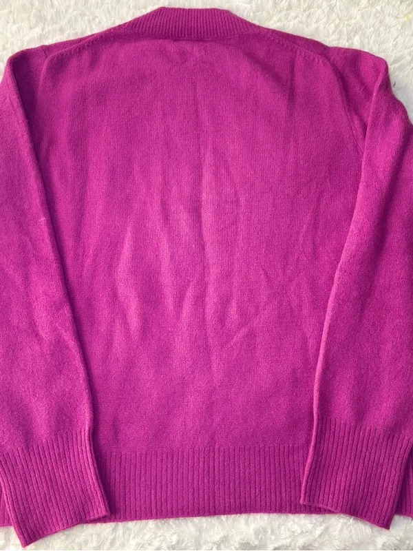 J. Crew Women's Crewneck Sweater in Vibrant Fuchsia Pink - Image 3