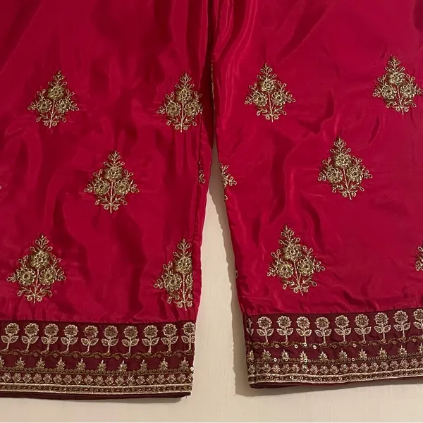 Red Raspberry Embroidered Wide - Image 2