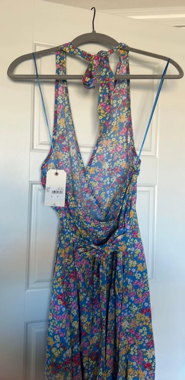Billabong Floral Halter Maxi Dress - Image 5