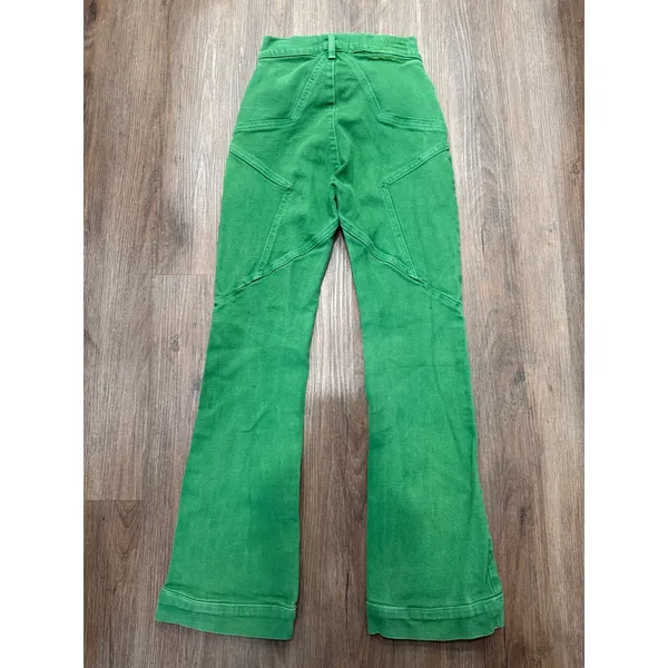 Revice Denim Venus Star Green High Rise Flare Jeans Front‎ Seam Star Back 26 - Image 3
