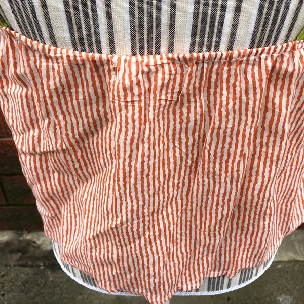 💜Striped embroidered crop top Size XS - Image 4