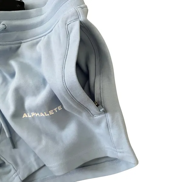NWT Alphalete Essential Core Shorts Sz XS Ice Blue Gym Athletic Wear‎ Athleisure - Image 2