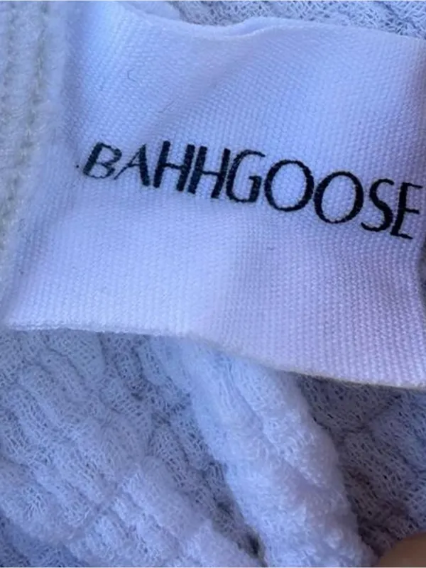 Bahh Goose Nuage White Textured Cotton Maxi Dress Size XS/S - Image 4