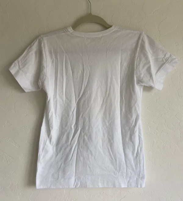 Comme des Garçons White PLAY Tee Shirt - Image 3