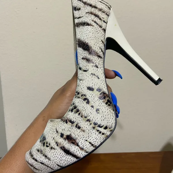 Qupid Beige Leopard Print High Heel - Image 5