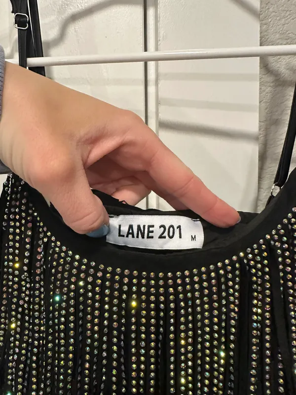Lane 201 Fringe Rhinestone Dress - Image 2