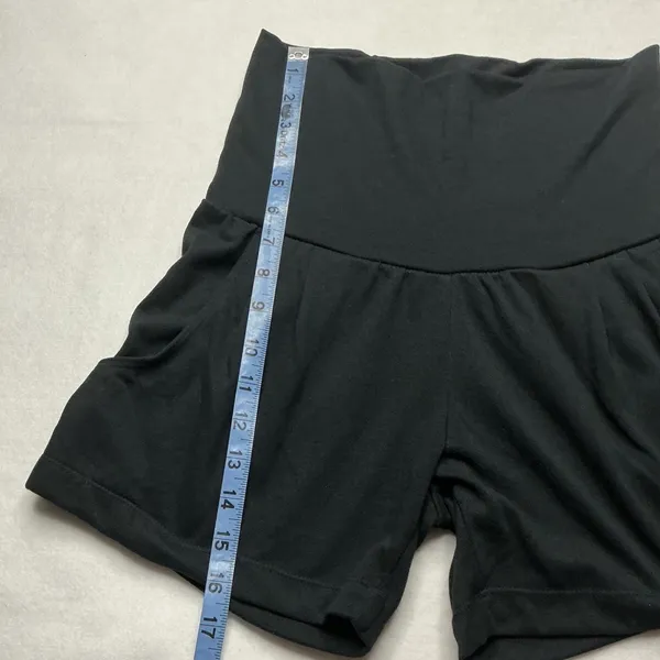 Nike Dri-FIT Womens Black High Waisted Foldover‎ Yoga Training Shorts Small - Image 8