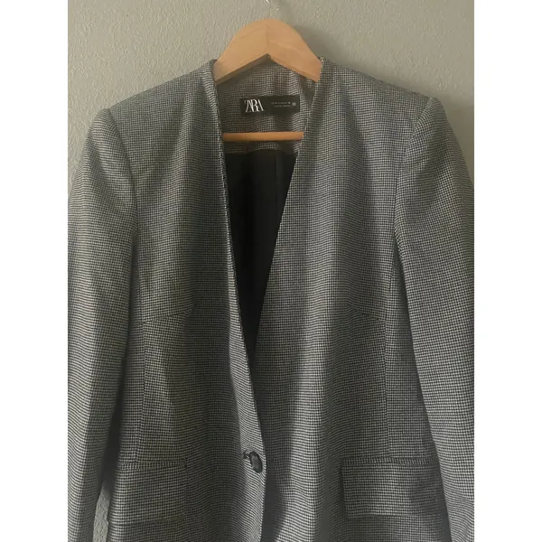 ZARA‎ TAILORED HOUNDSTOOTH BLAZER - Image 7