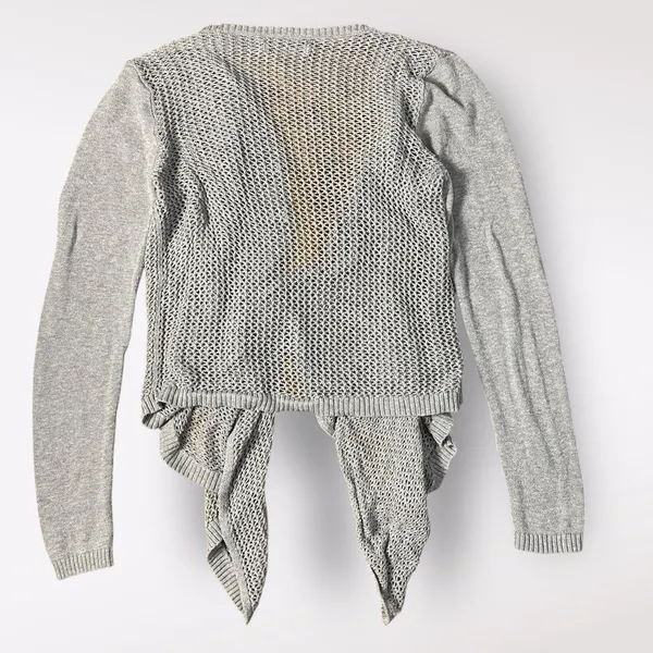 Abercrombie & Fitch Cable Knit Beachy Cover Up Sweater Womens‎ Size M/L Gray - Image 7