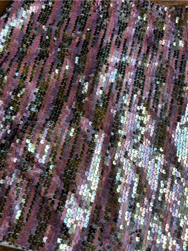 superdown Pink Iridescent Sequin Mini Skirt XS - Image 2