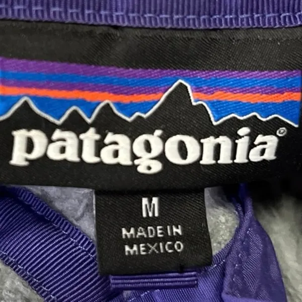 Patagonia Gray Purple Re-Tool Snap Outdoor Hiking Pullover Sweater Top Size M - Image 5