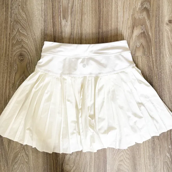 Athleta Womens White Advantage Pleated Tenniscore Pickleball Active Skort XXS - Image 10