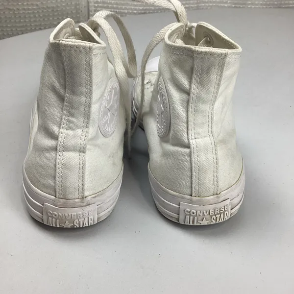 Converse White High Top All Star Chuck Taylor Sneakers Womens 9 Mens 7 - Image 8