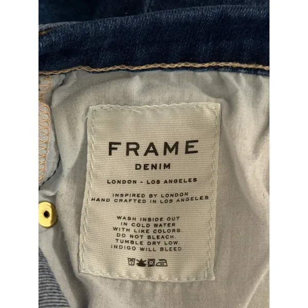 FRAME Le High‎ Flare Benedict Canyon Dark Wash High Rise Jeans Size 32 (30x30) - Image 6