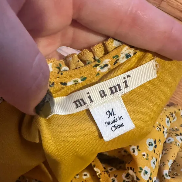 Yellow floral mini dress floral dress g - Image 3
