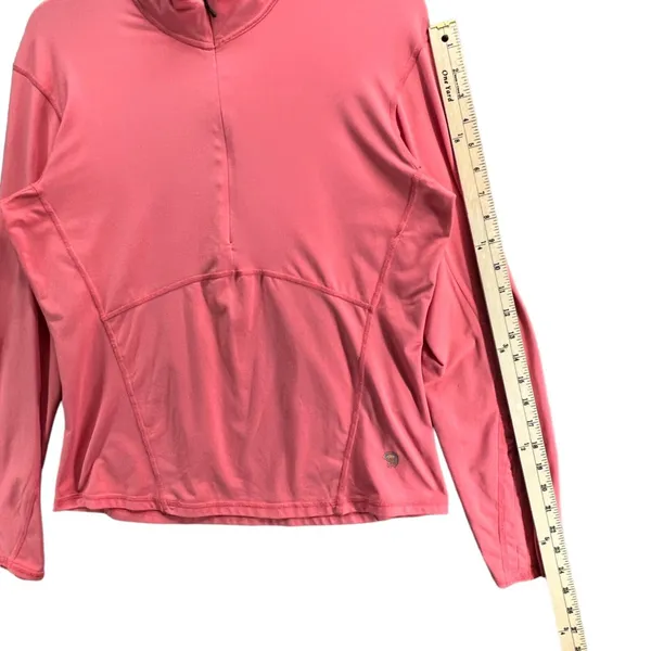 Mountain Hardwear Pullover Womens M Salmon Pink Half Zip Lightweight Sweatshirt‎ - Image 10