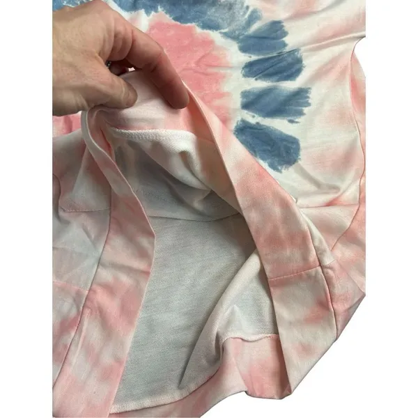 Ours size medium pink and blue tie dye light weight hoodie - Image 6