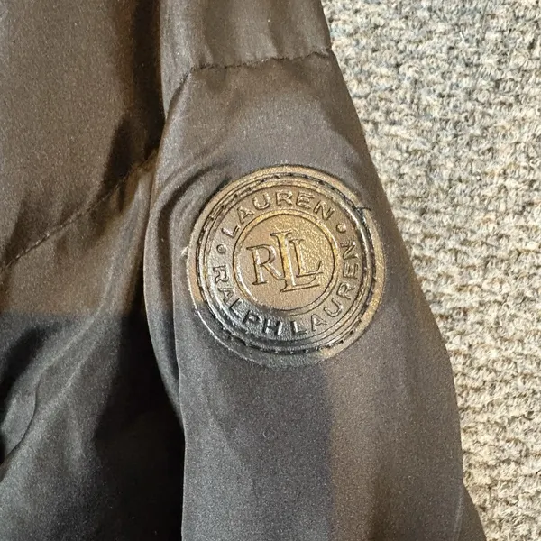 Lauren Ralph‎ Lauren Jacket Womens XS Black Down Puffer Coat Long Zip LRL - Image 2