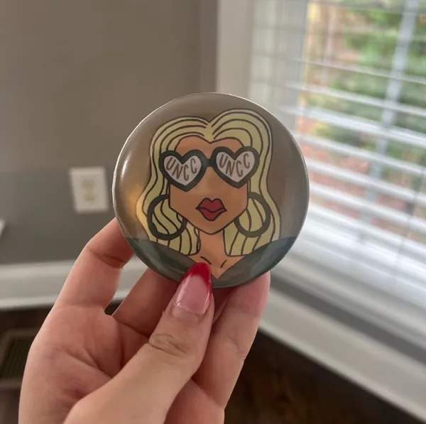 CUSTOM HOMEMADE GAMDAY PIN Orange - Image 2