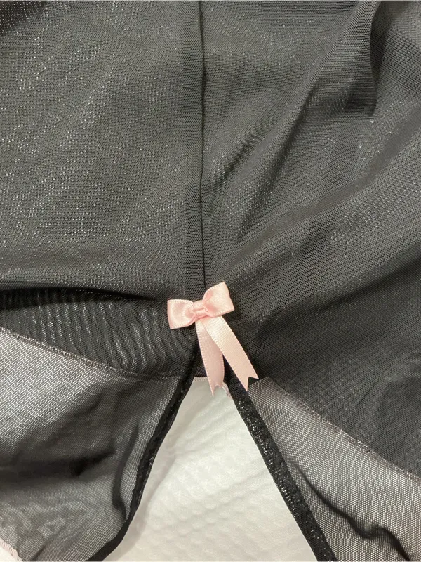 Elomi Black Bra with Pink Polka Dot Detail sexy - Image 3