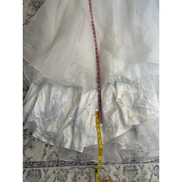 Lulus Mine, All Mine White Embroidered Organza Strapless A-Line Gown Size Medium - Image 9