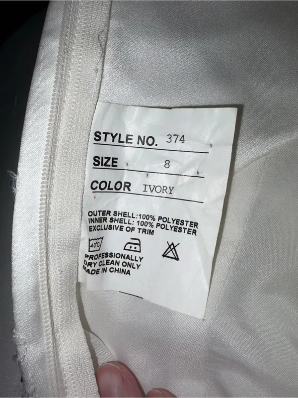Pretty Vintage 90s Satin Split Skirt Wedding Gown - Image 9