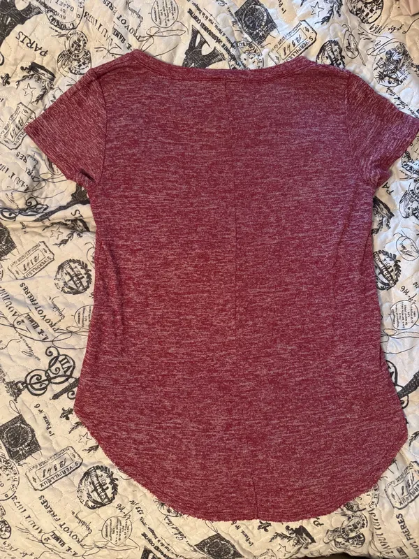 Hollister Heather Maroon Shirt - Image 2