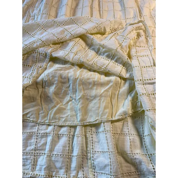 Petal & Pup Aliyah Cotton Eyelet Maxi Dress Butter Yellow Grid Plaid XL - Image 4