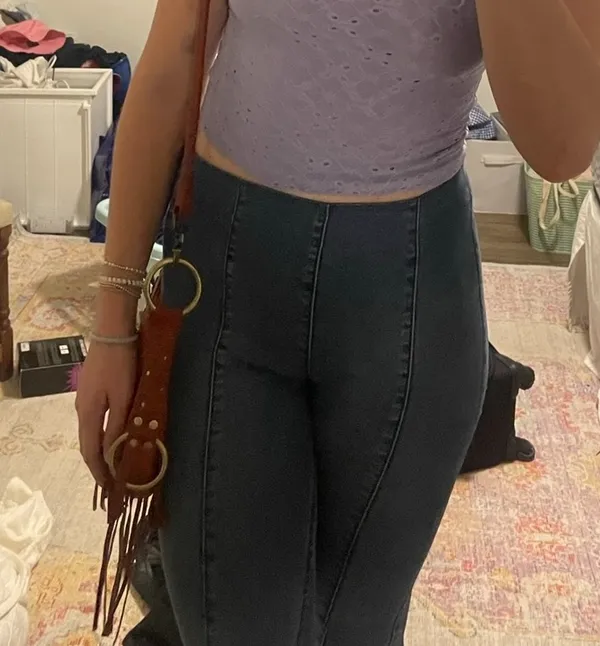 Free People Bell Bottom Tight Jeans - Image 2