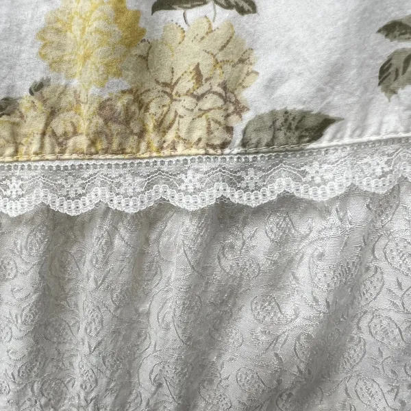 Vintage. Aman Boho Floral Lace‎ Tiered Dress 1X Cotton Sleeveless Cottagecore - Image 9