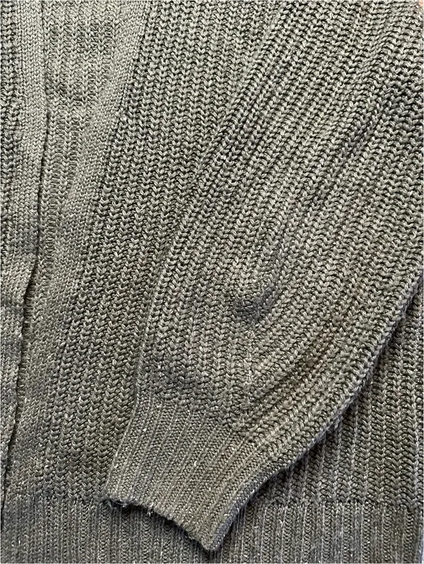 Universal Threads Cozy Olive Green Chunky Knit Cardigan, Size Small - Image 3