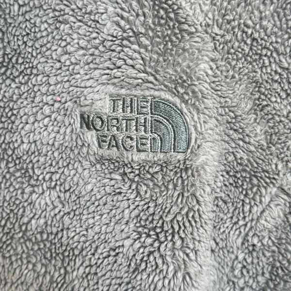The North Face Osito Jacket Women Medium Olive Gray Fleece Zip Pockets‎ - Image 2
